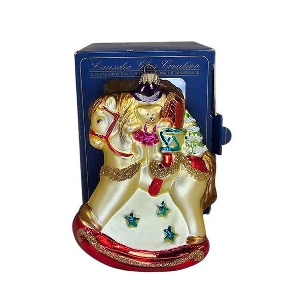 Other - Krebs Glas Lausha Creation  Rocking Horse Christmas Ornament Made in Germany